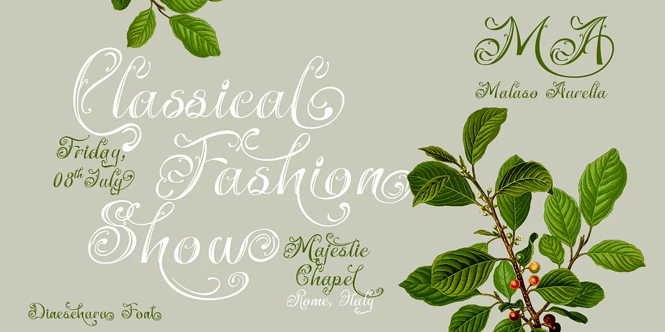 Dineschara by TypeClassHeroes — Decorative Font — thumbnail 6