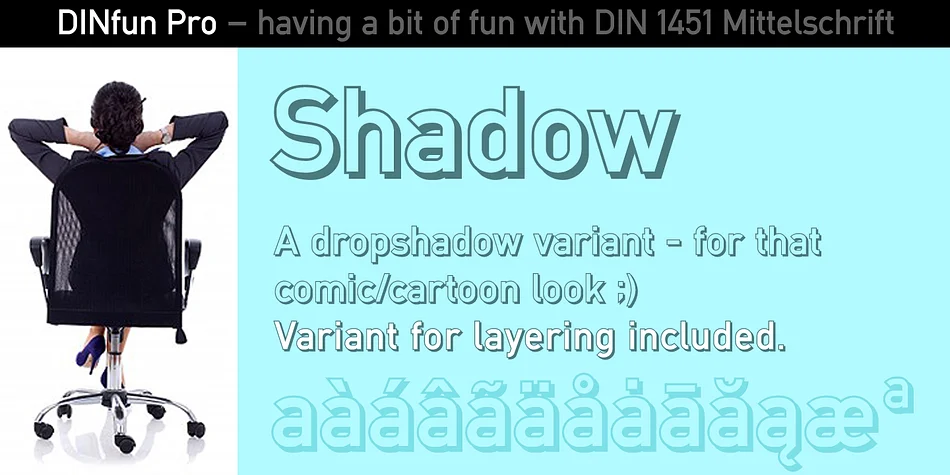 DINfun Pro Effects by CheapProFonts — Display Font — thumbnail 2