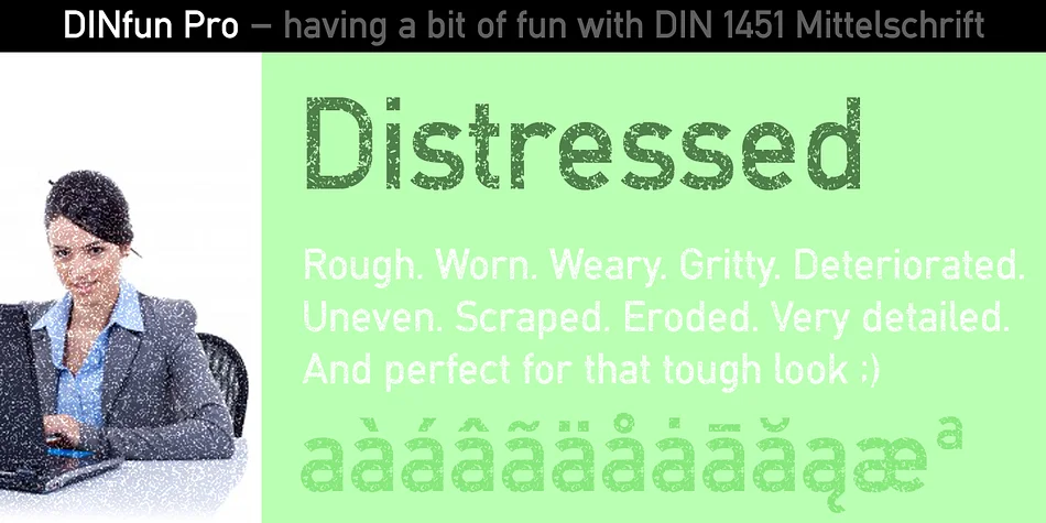 DINfun Pro Grunge by CheapProFonts — Display Font — thumbnail 2