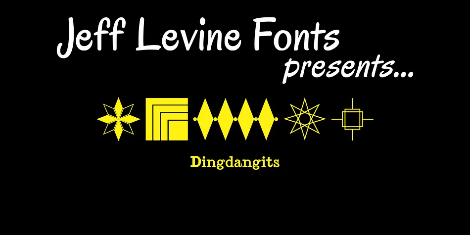 Dingdangits JNL by Jeff Levine Fonts — Dingbats Font
