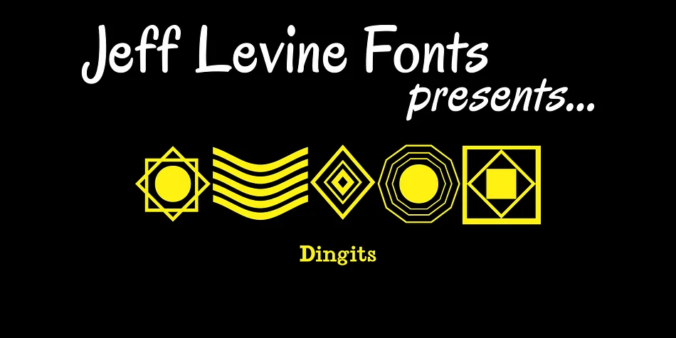 Dingits JNL by Jeff Levine Fonts — Dingbats Font