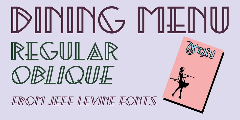 DINING MENU JNL by Jeff Levine Fonts — Decorative Font