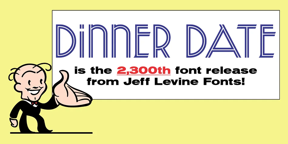 Dinner Date JNL by Jeff Levine Fonts — Decorative Font — thumbnail 2