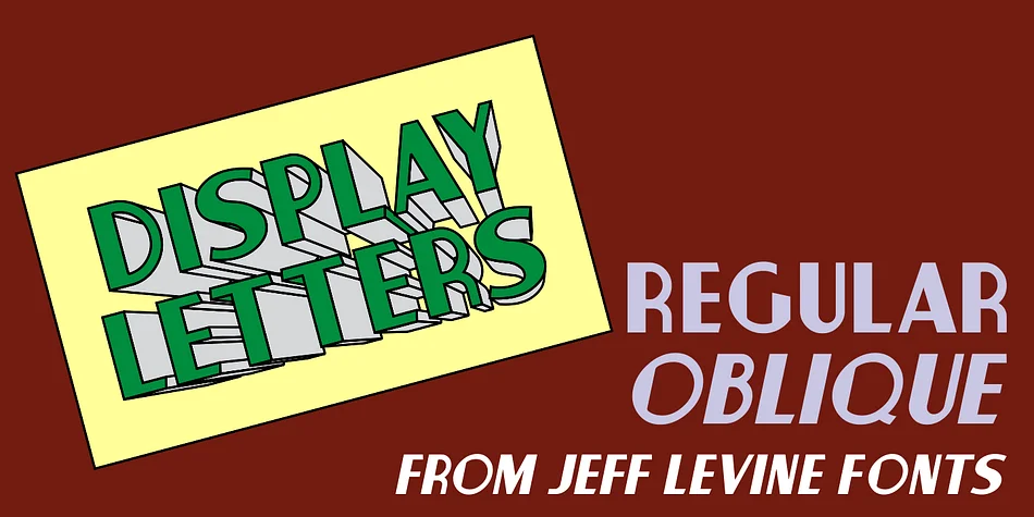 Display Letters JNL by Jeff Levine Fonts — Decorative Font