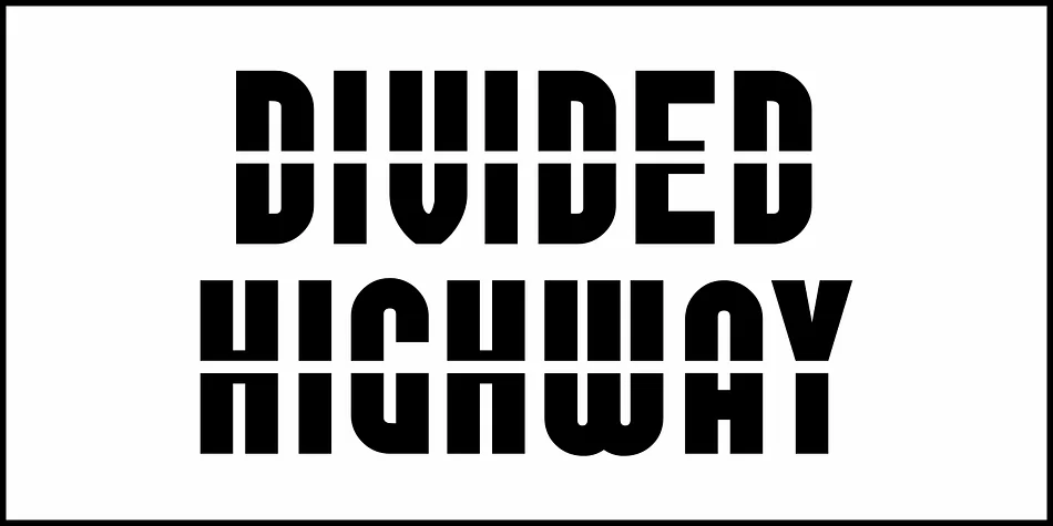 DIVIDED HIGHWAY JNL by Jeff Levine Fonts — Display Font — thumbnail 2