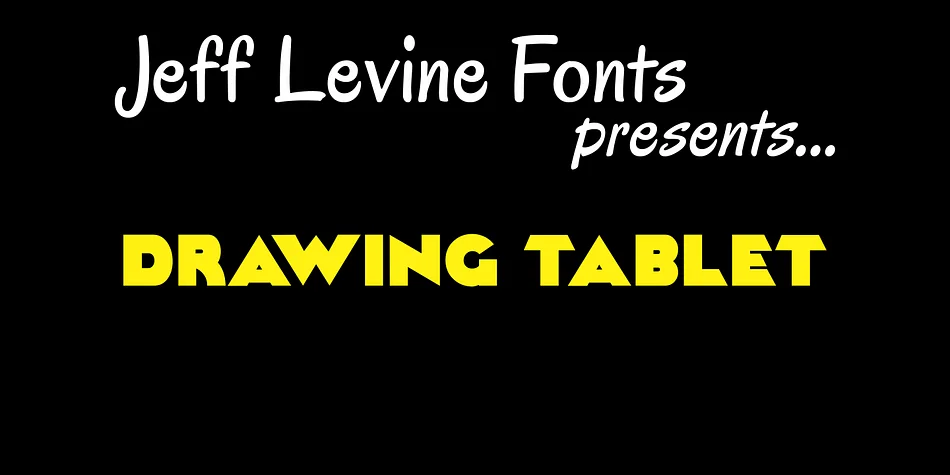 DRAWING TABLET JNL by Jeff Levine Fonts — Display Font