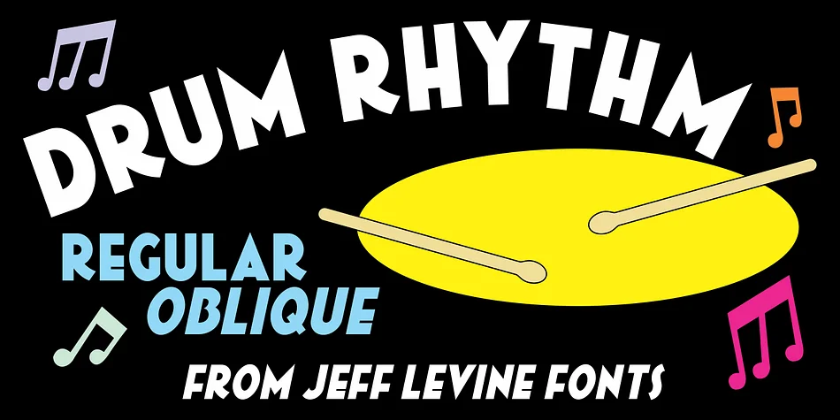 DRUM RHYTHM JNL by Jeff Levine Fonts — Decorative Font