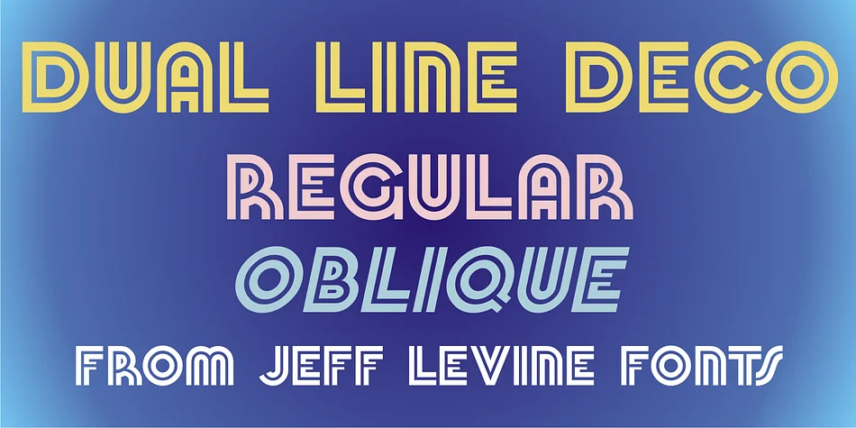 DUAL LINE DECO JNL by Jeff Levine Fonts — Decorative Font