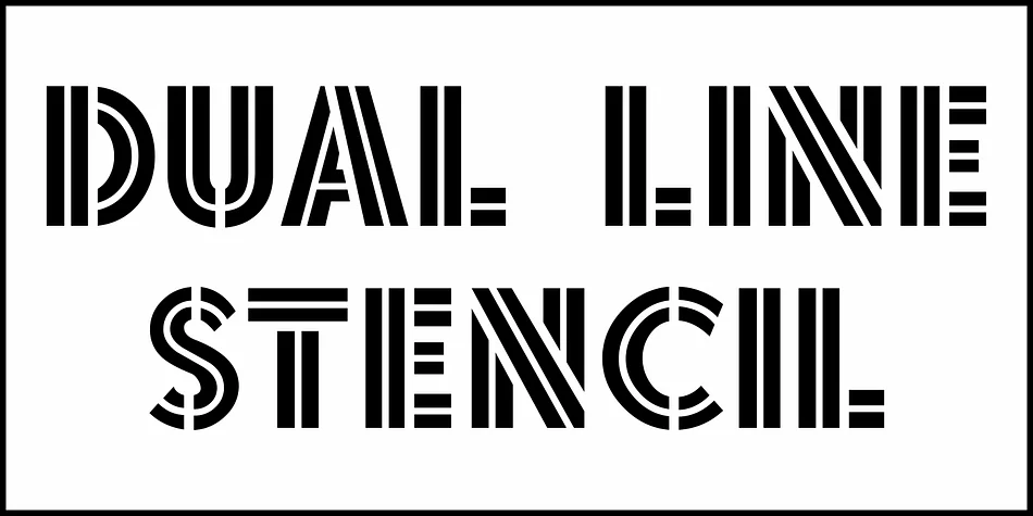 DUAL LINE STENCIL JNL by Jeff Levine Fonts — Display Font — thumbnail 2