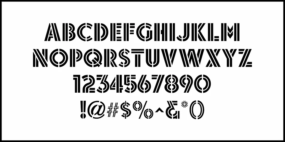 DUAL LINE STENCIL JNL by Jeff Levine Fonts — Display Font — thumbnail 3