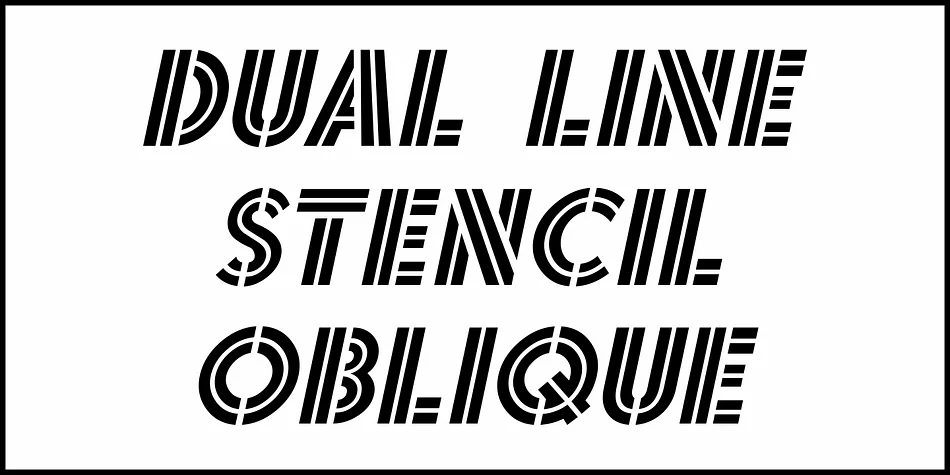 DUAL LINE STENCIL JNL by Jeff Levine Fonts — Display Font — thumbnail 4