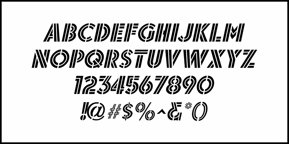 DUAL LINE STENCIL JNL by Jeff Levine Fonts — Display Font — thumbnail 5
