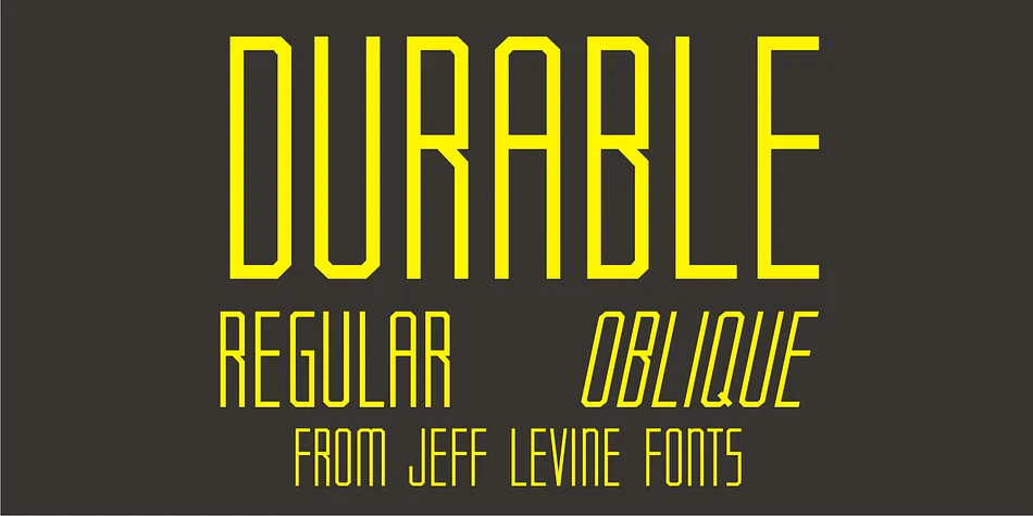 DURABLE JNL by Jeff Levine Fonts — Display Font