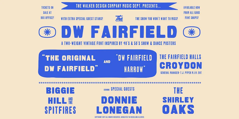 DW FAIRFIELD by Walker Design Co. — Display Font