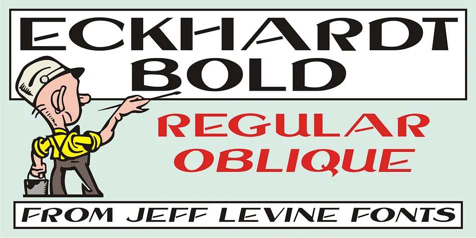 ECKHARDT BOLD JNL by Jeff Levine Fonts — Display Font