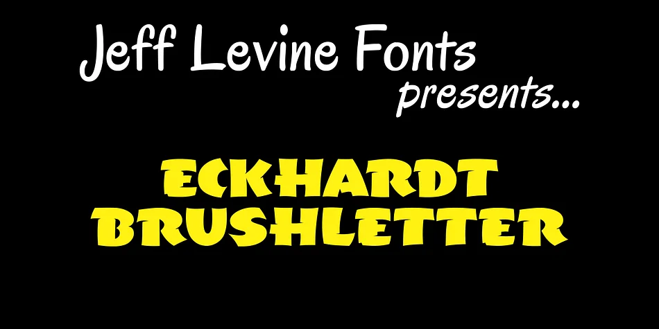 ECKHARDT BRUSHLETTERJNL by Jeff Levine Fonts — Display Font