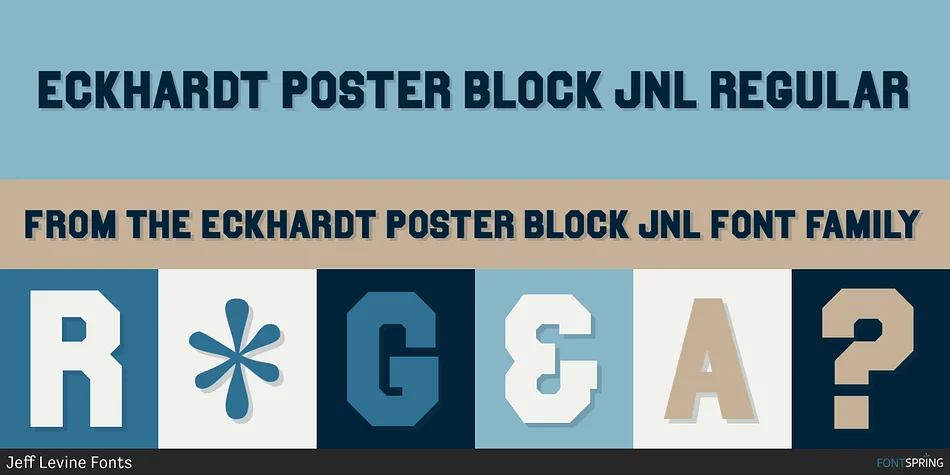 ECKHARDT POSTER BLOCK JNL by Jeff Levine Fonts — Display Font