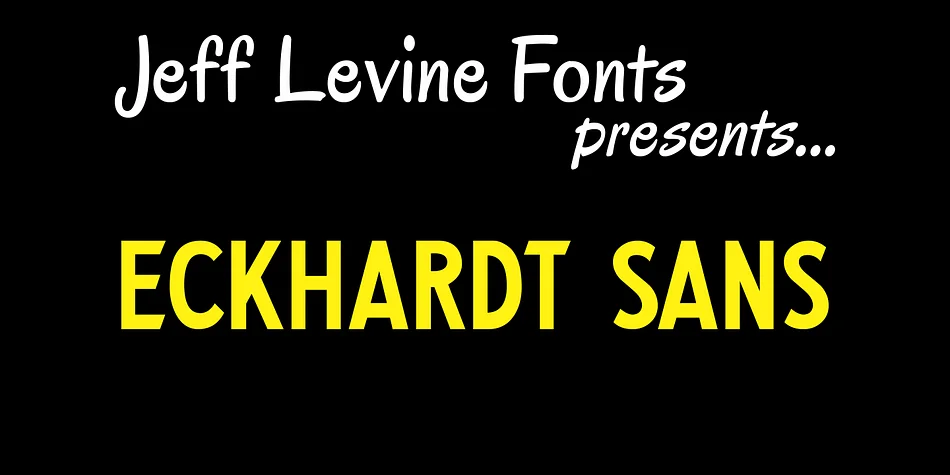 ECKHARDT SANS JNL by Jeff Levine Fonts — Display Font