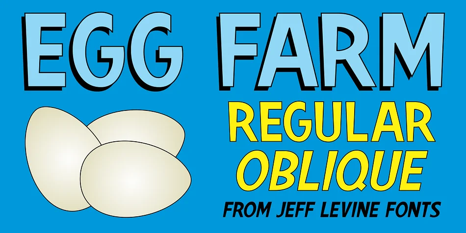 EGG FARM JNL by Jeff Levine Fonts — Decorative Font