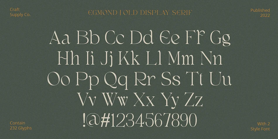 Egmond by Craft Supply Co. — Decorative Font — thumbnail 6