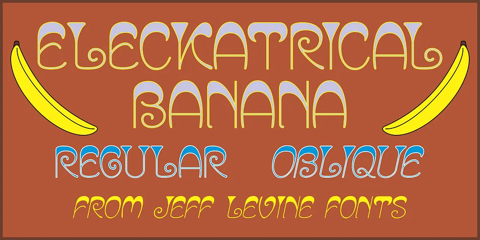 ELECKATRICAL BANANA JNL by Jeff Levine Fonts — Decorative Font
