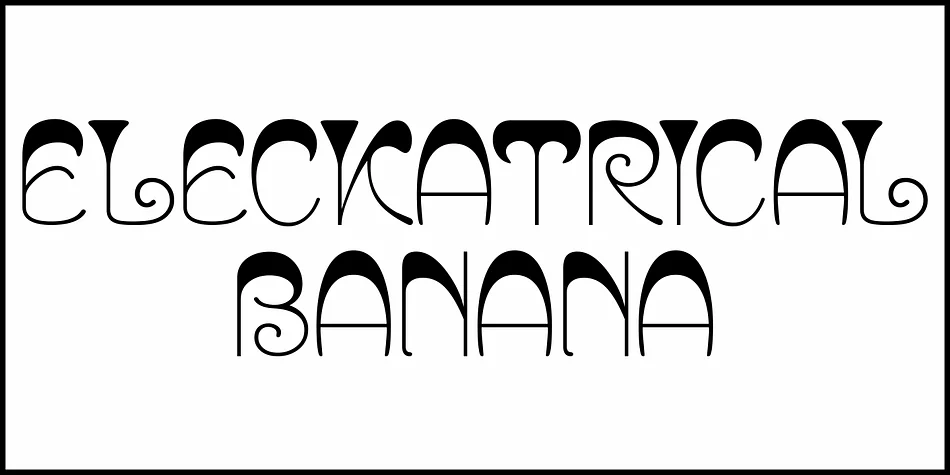 ELECKATRICAL BANANA JNL by Jeff Levine Fonts — Decorative Font — thumbnail 2