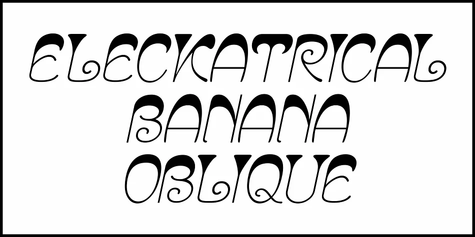 ELECKATRICAL BANANA JNL by Jeff Levine Fonts — Decorative Font — thumbnail 4