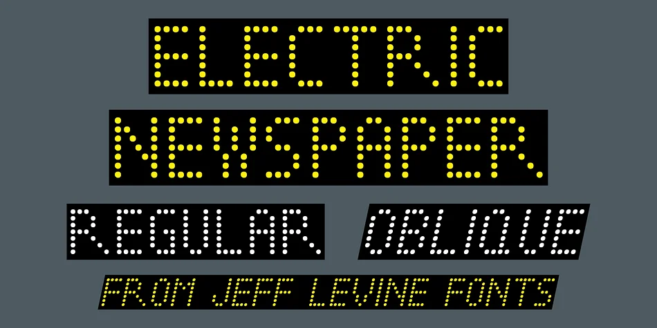 ELECTRIC NEWSPAPER JNL by Jeff Levine Fonts — Display Font