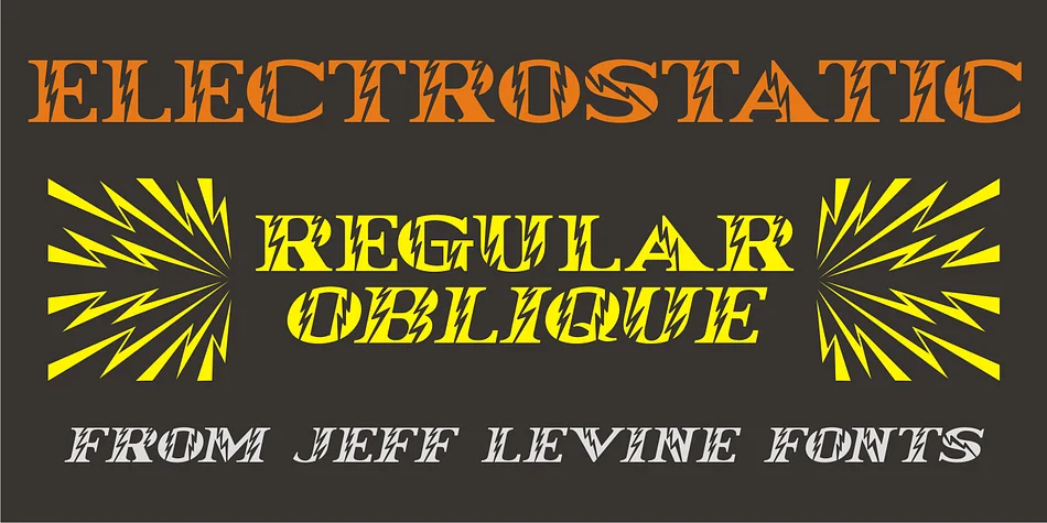 ELECTROSTATIC JNL by Jeff Levine Fonts — Display Font