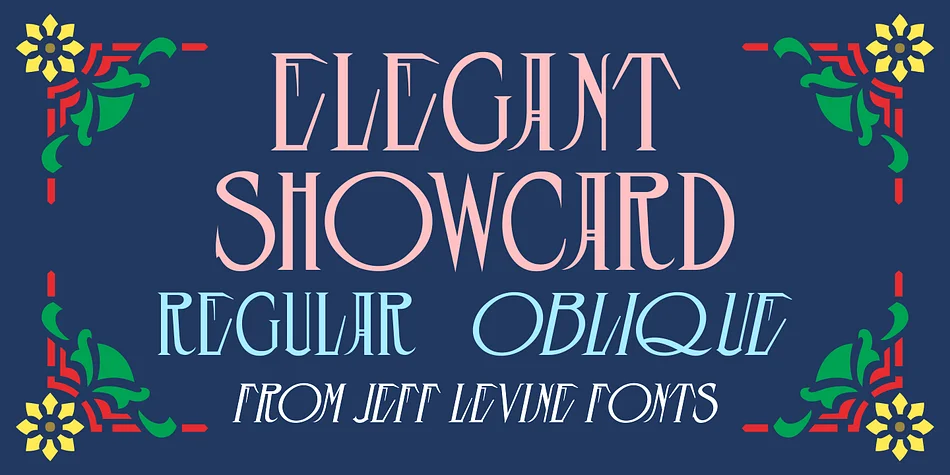 ELEGANT SHOWCARD JNL by Jeff Levine Fonts — Decorative Font
