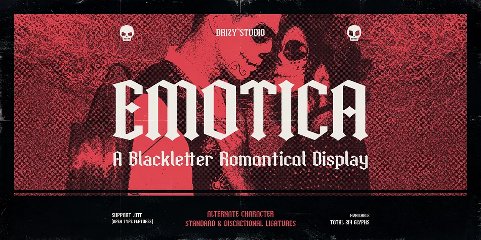 Emotica by Drizy Font — Blackletter Font