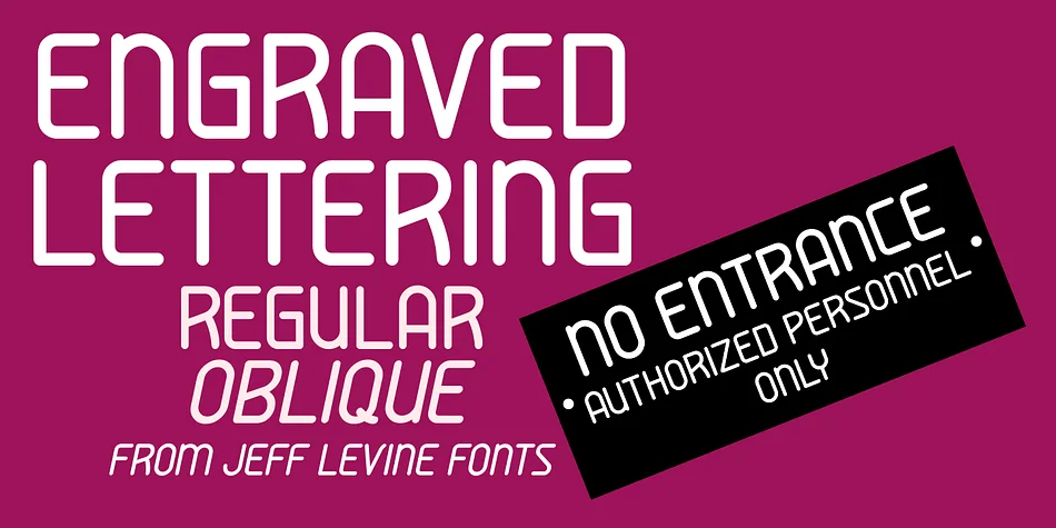 Engraved Lettering JNL by Jeff Levine Fonts — Display Font