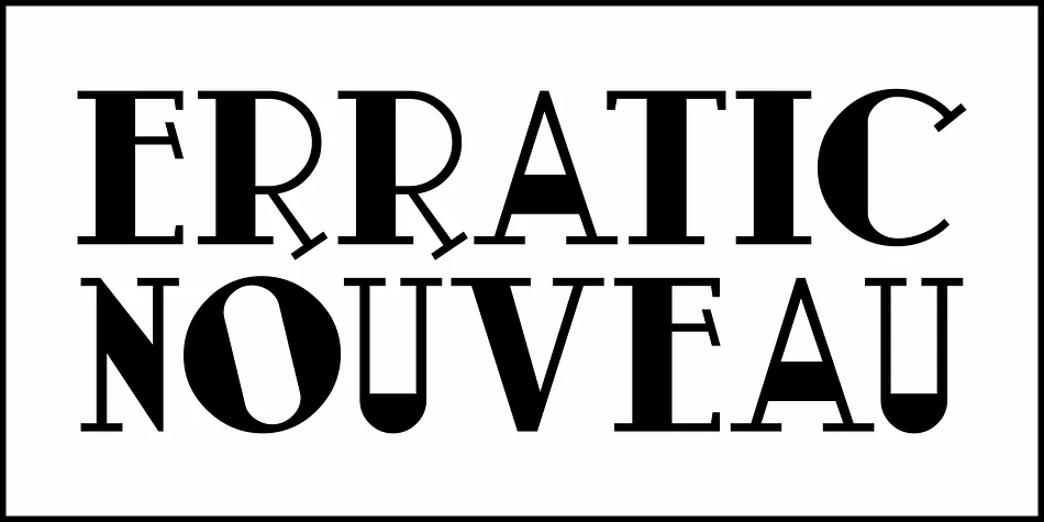 ERRATIC NOUVEAU JNL by Jeff Levine Fonts — Decorative Font — thumbnail 2