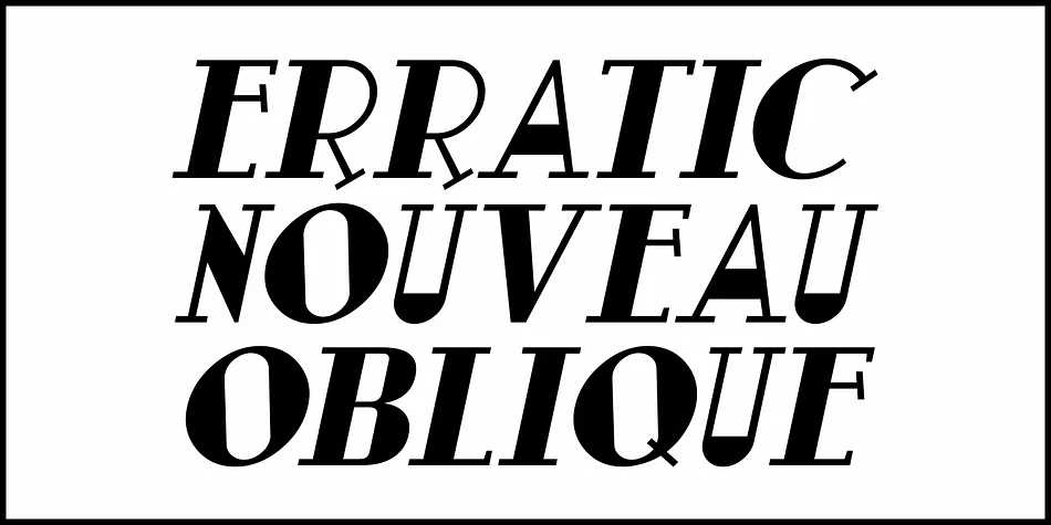 ERRATIC NOUVEAU JNL by Jeff Levine Fonts — Decorative Font — thumbnail 4
