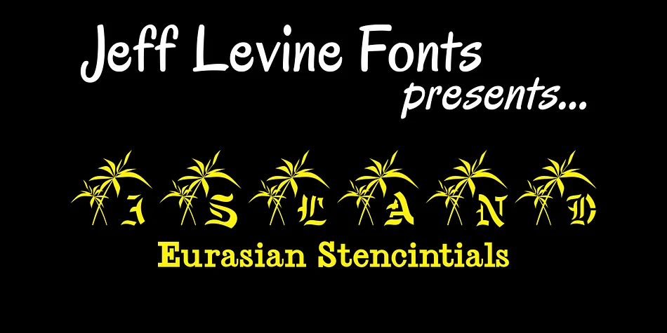 Eurasian Stencinitials JNL by Jeff Levine Fonts — Dingbats Font