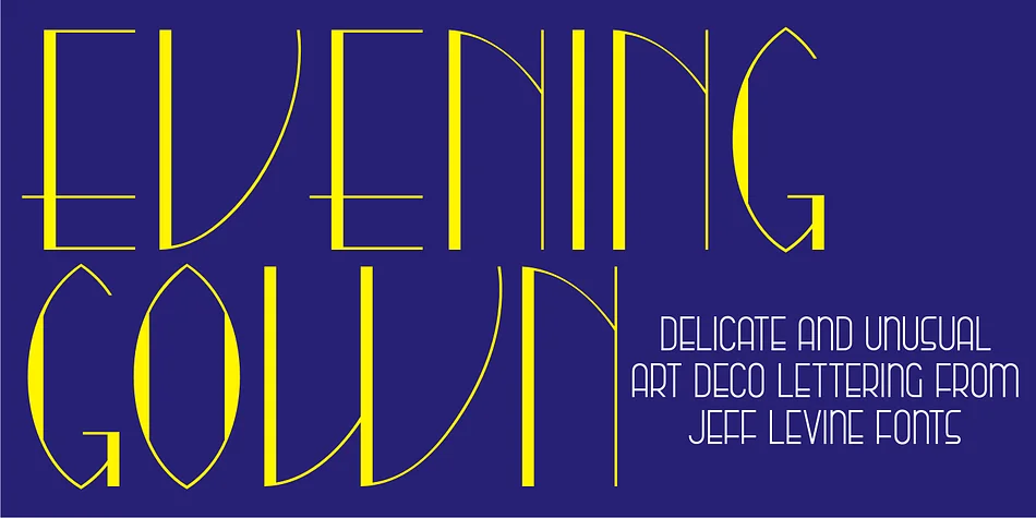 EVENING GOWN JNL by Jeff Levine Fonts — Decorative Font