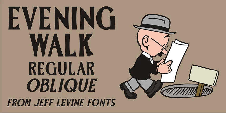 EVENING WALK JNL by Jeff Levine Fonts — Decorative Font