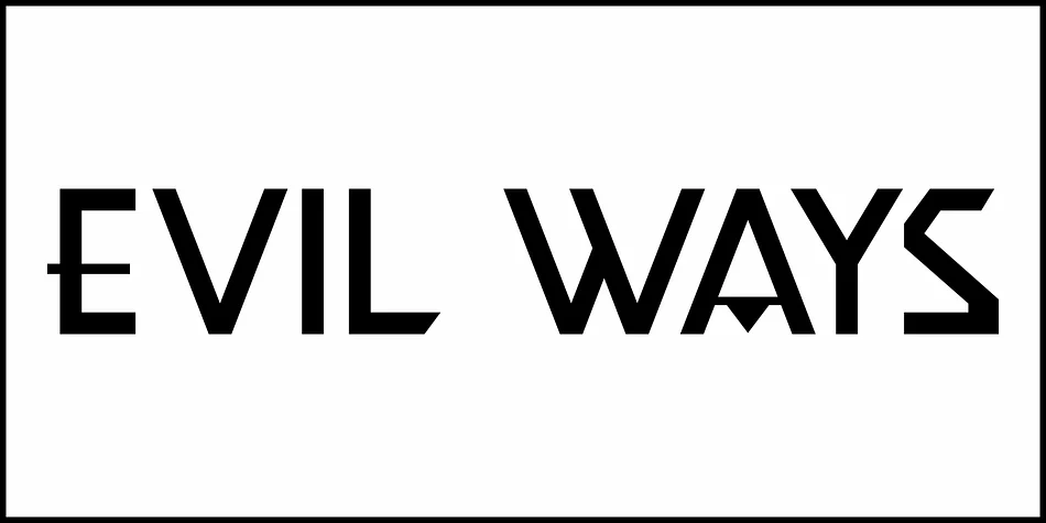 EVIL WAYS JNL by Jeff Levine Fonts — Display Font — thumbnail 2