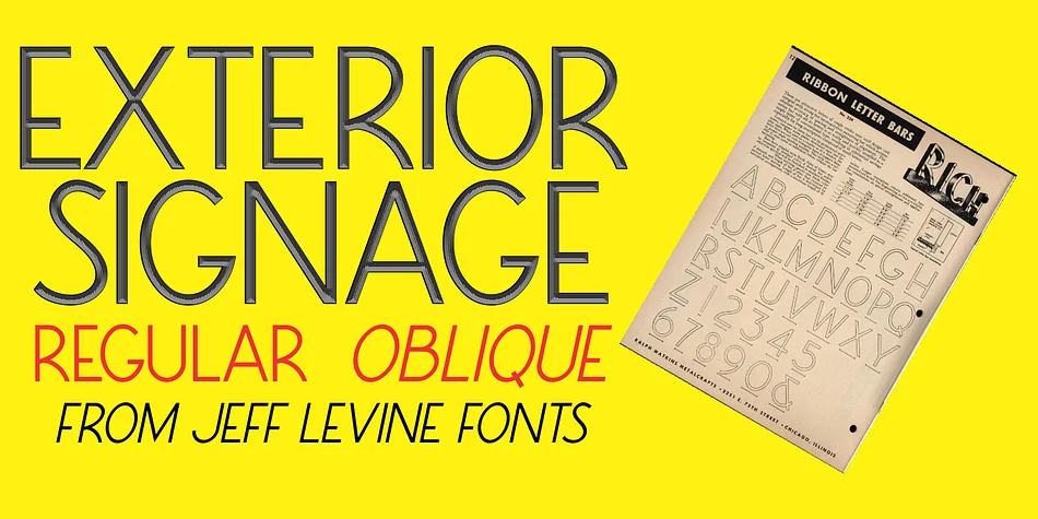 Exterior Signage JNL by Jeff Levine Fonts — Display Font