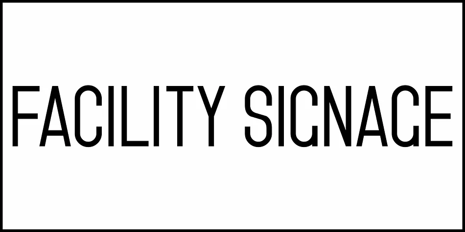 FACILITY SIGNAGE JNL by Jeff Levine Fonts — Display Font — thumbnail 2