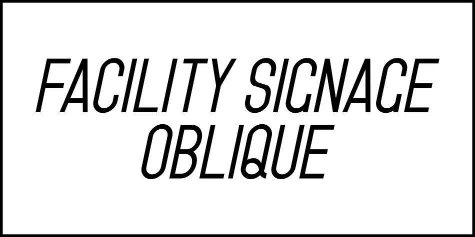 FACILITY SIGNAGE JNL by Jeff Levine Fonts — Display Font — thumbnail 4