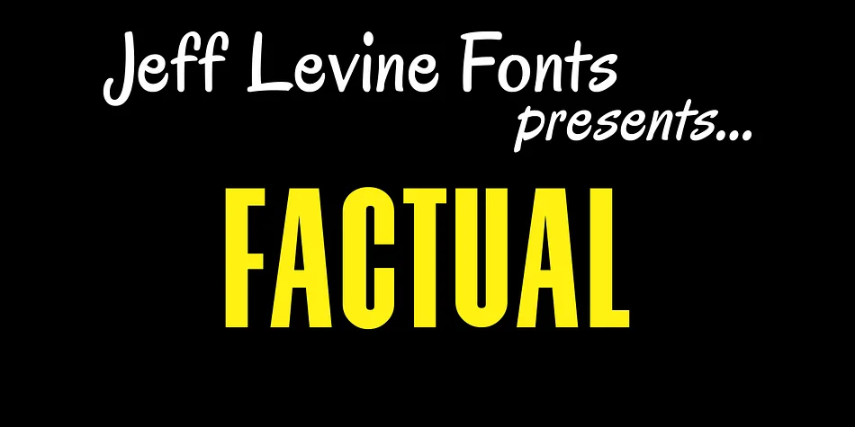 FACTUAL JNL by Jeff Levine Fonts — Display Font