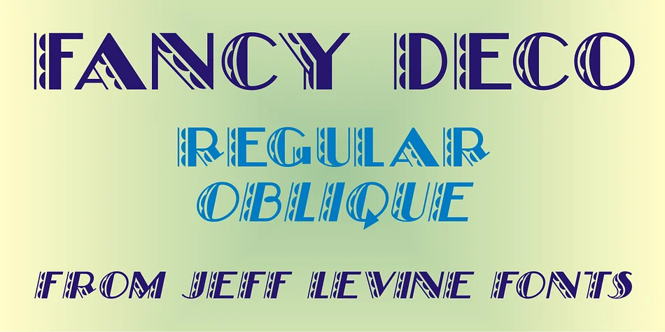 FANCY DECO JNL by Jeff Levine Fonts — Decorative Font