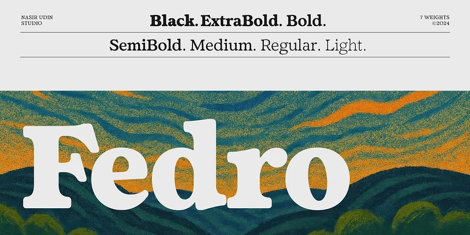 Fedro by Nasir Udin โ Decorative Font