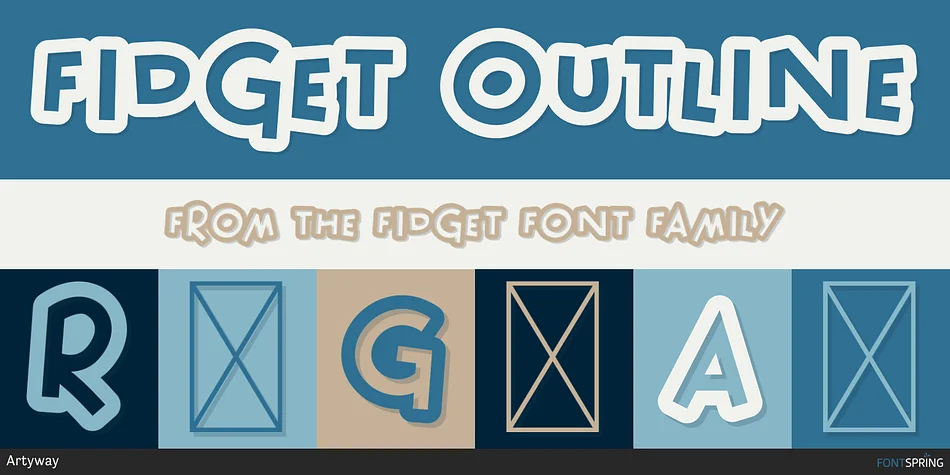 Fidget by Artyway — Display Font — thumbnail 3