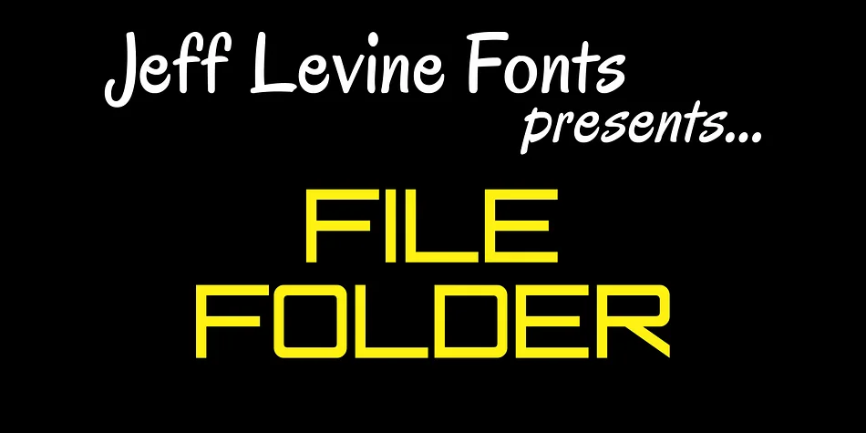 FILE FOLDER JNL by Jeff Levine Fonts — Display Font