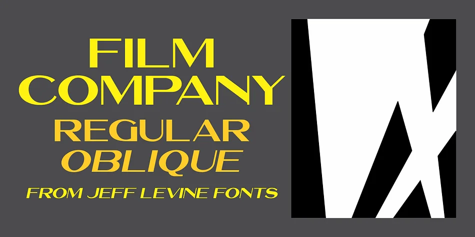 FILM COMPANY JNL by Jeff Levine Fonts — Display Font