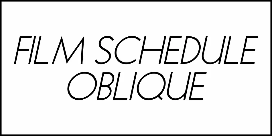 FILM SCHEDULE JNL by Jeff Levine Fonts — Decorative Font — thumbnail 4