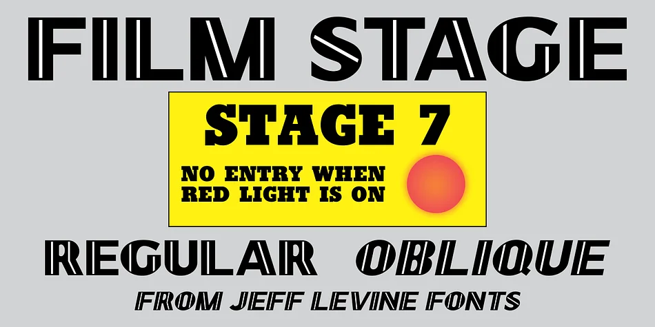FILM STAGE JNL by Jeff Levine Fonts — Display Font