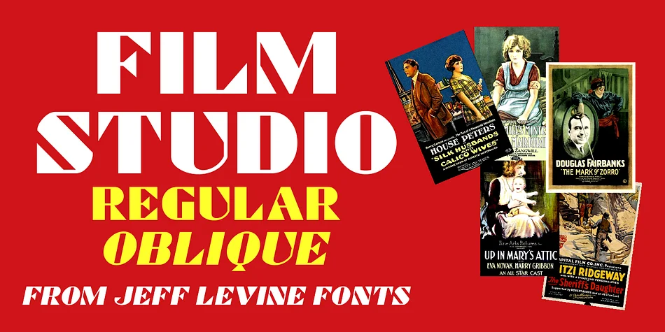 Film Studio JNL by Jeff Levine Fonts — Display Font